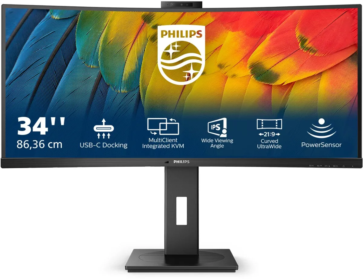 Philips 34B1U5600CH Ultrawide Webcam Monitor 34" - USB-C 100W - afbeelding 6 van 6