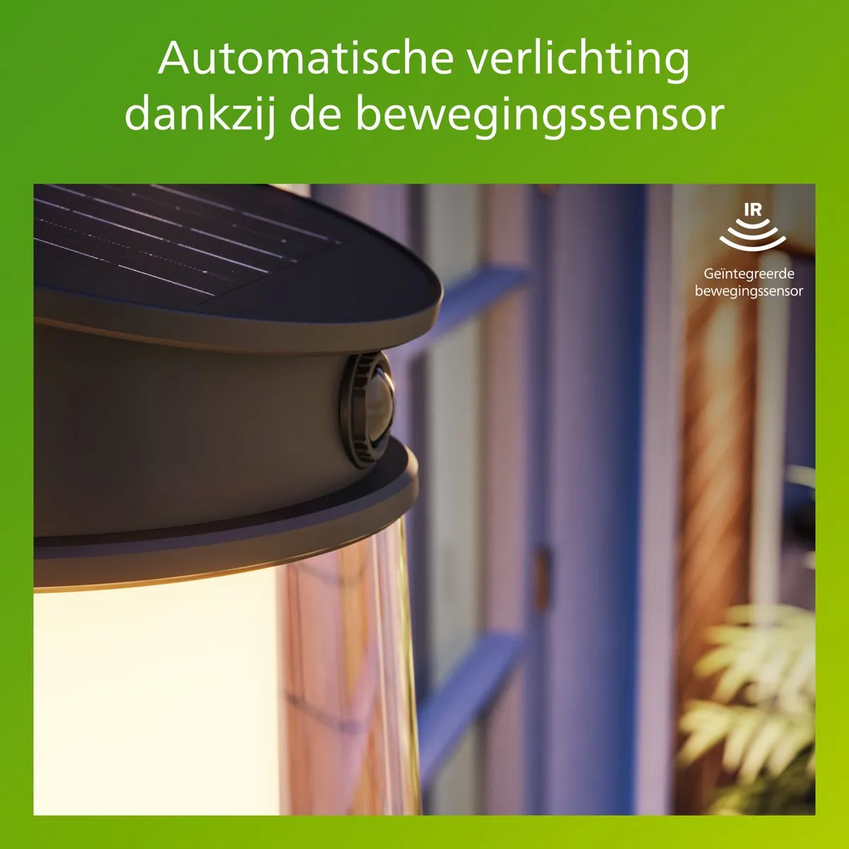 Philips Juda LED Wandlamp Zwart - 2700K - Zonne-energie - afbeelding 6 van 6