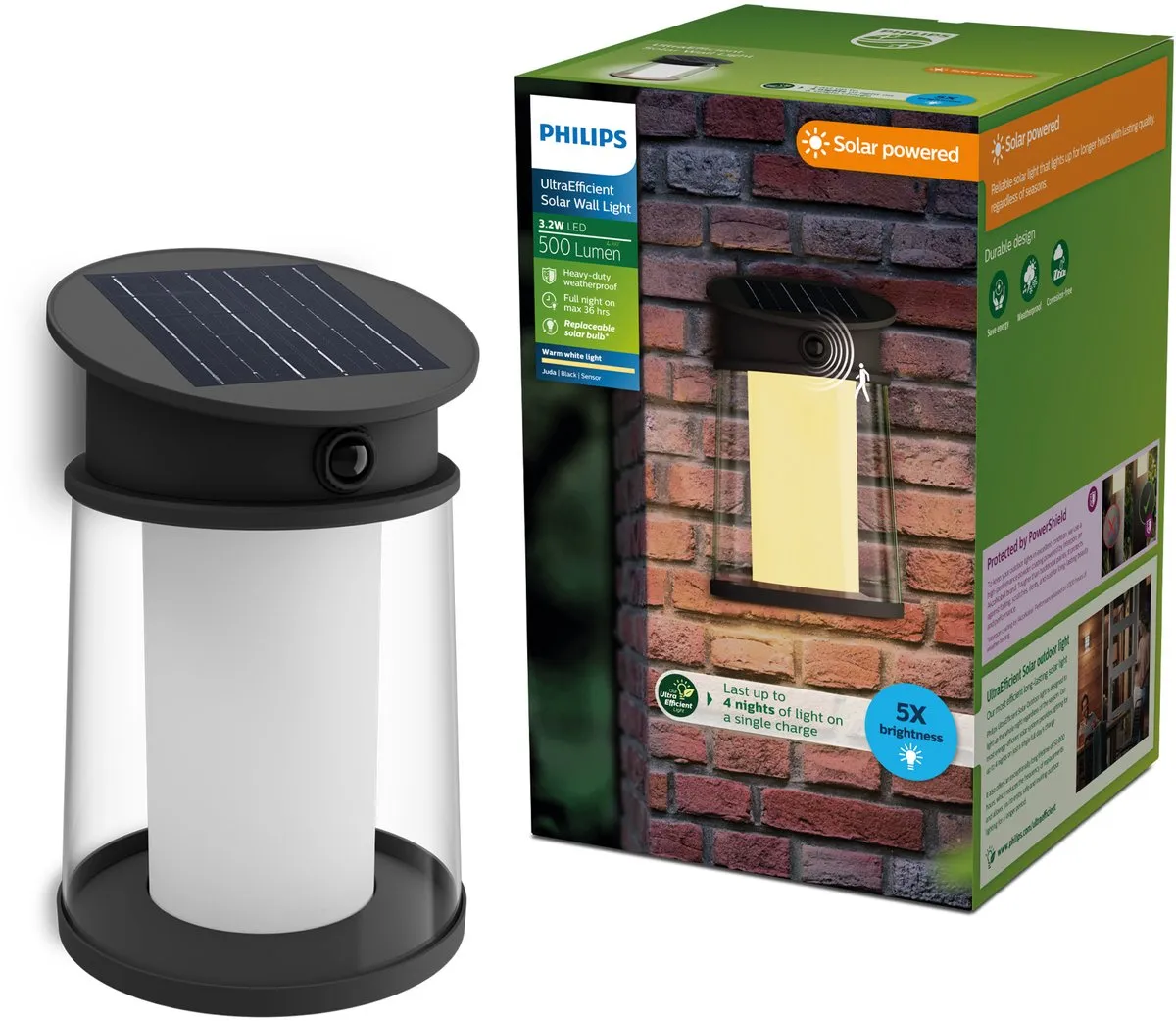 Philips Juda LED Wandlamp Zwart
