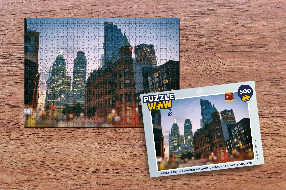 PuzzleWow Toronto Legpuzzel 500 Stuks - Multicolor