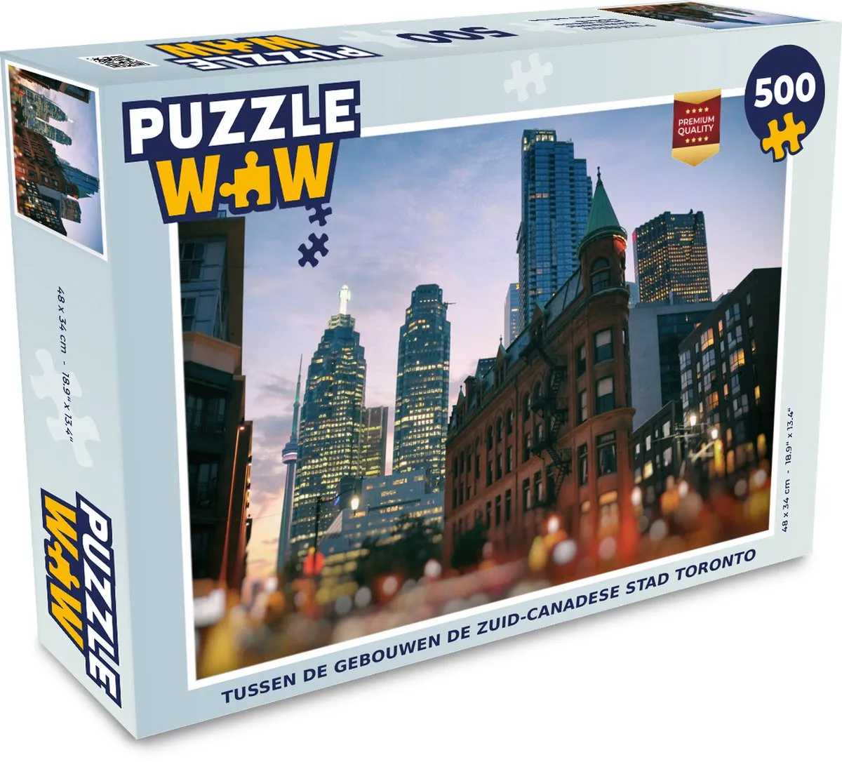 PuzzleWow Toronto Legpuzzel 500 Stuks - Multicolor