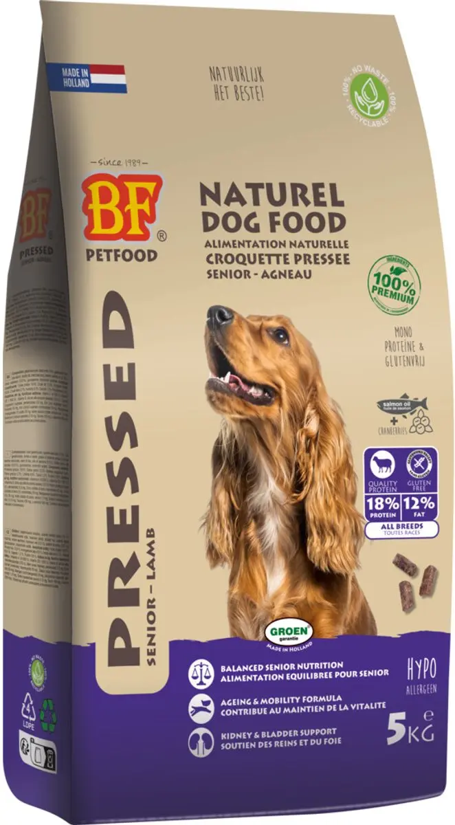 BF Petfood Geperst Hondenvoer Senior