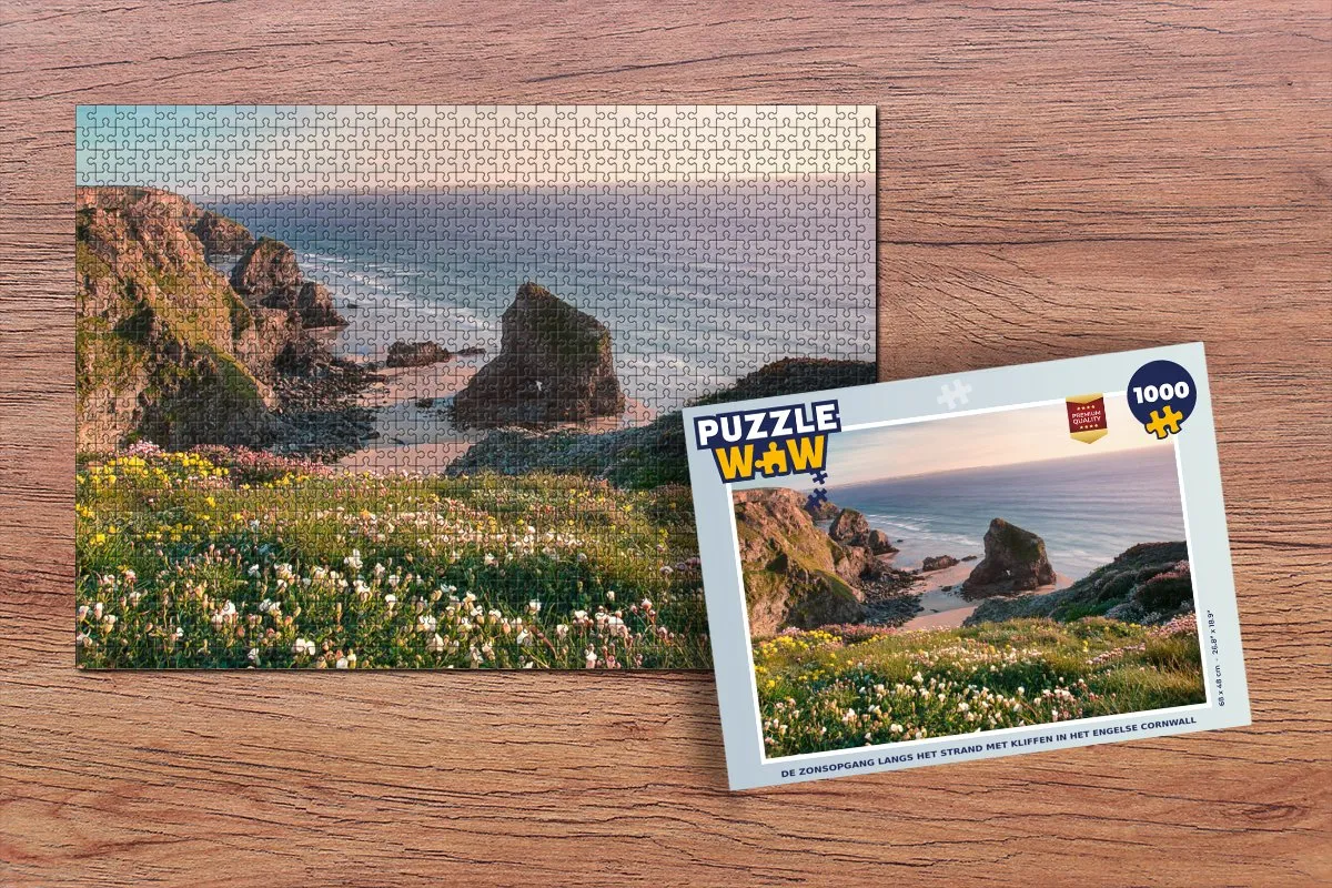 PuzzleWow Legpuzzel Cornwall Zonsopgang 1000 Stuks - Multicolor