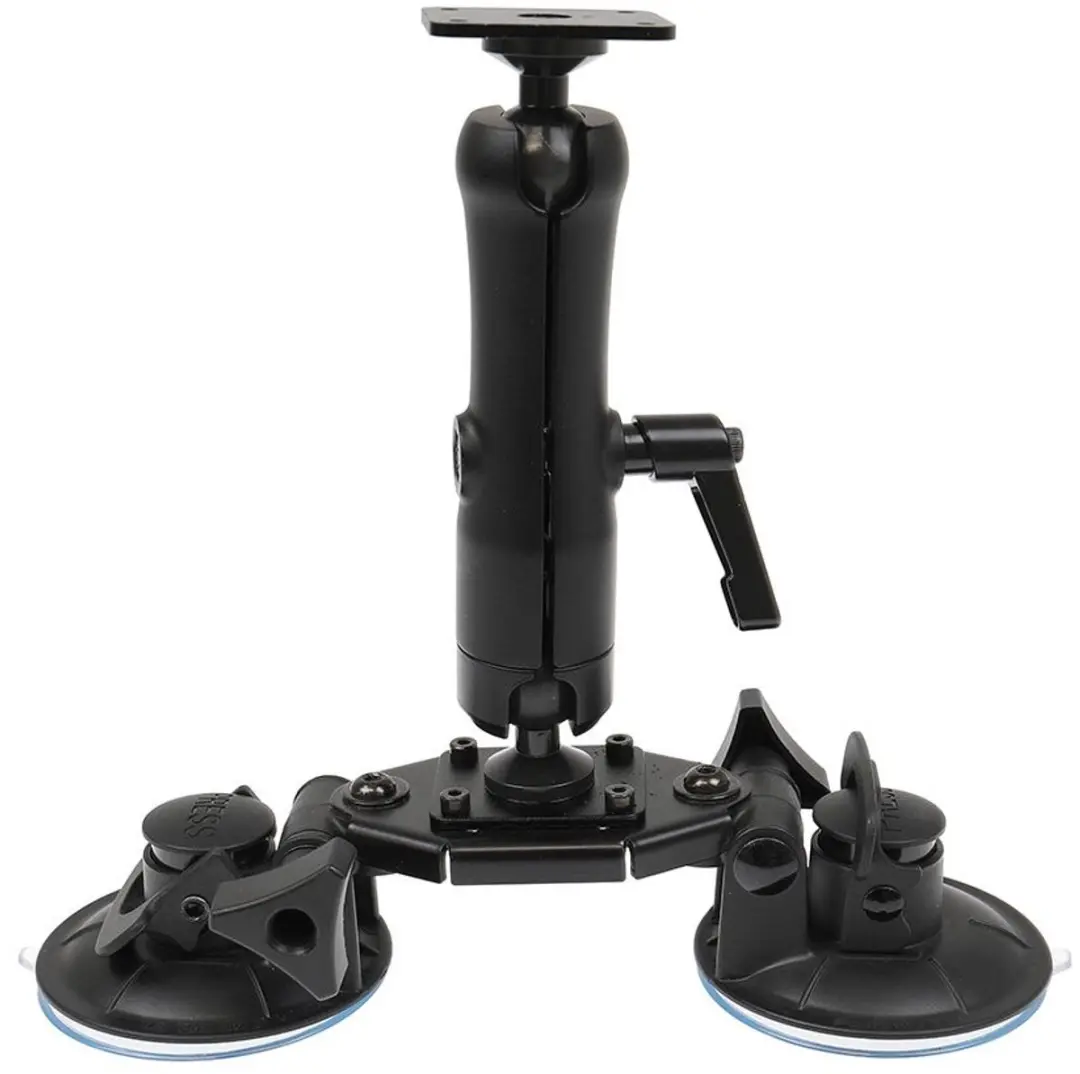 Dubbele zuignap base mount met 9" Pedestal Mount