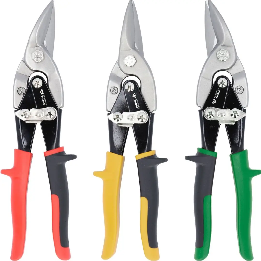 BRILLIANT TOOLS Hefel-Blechdurchgangsscheren-Set 3-delig