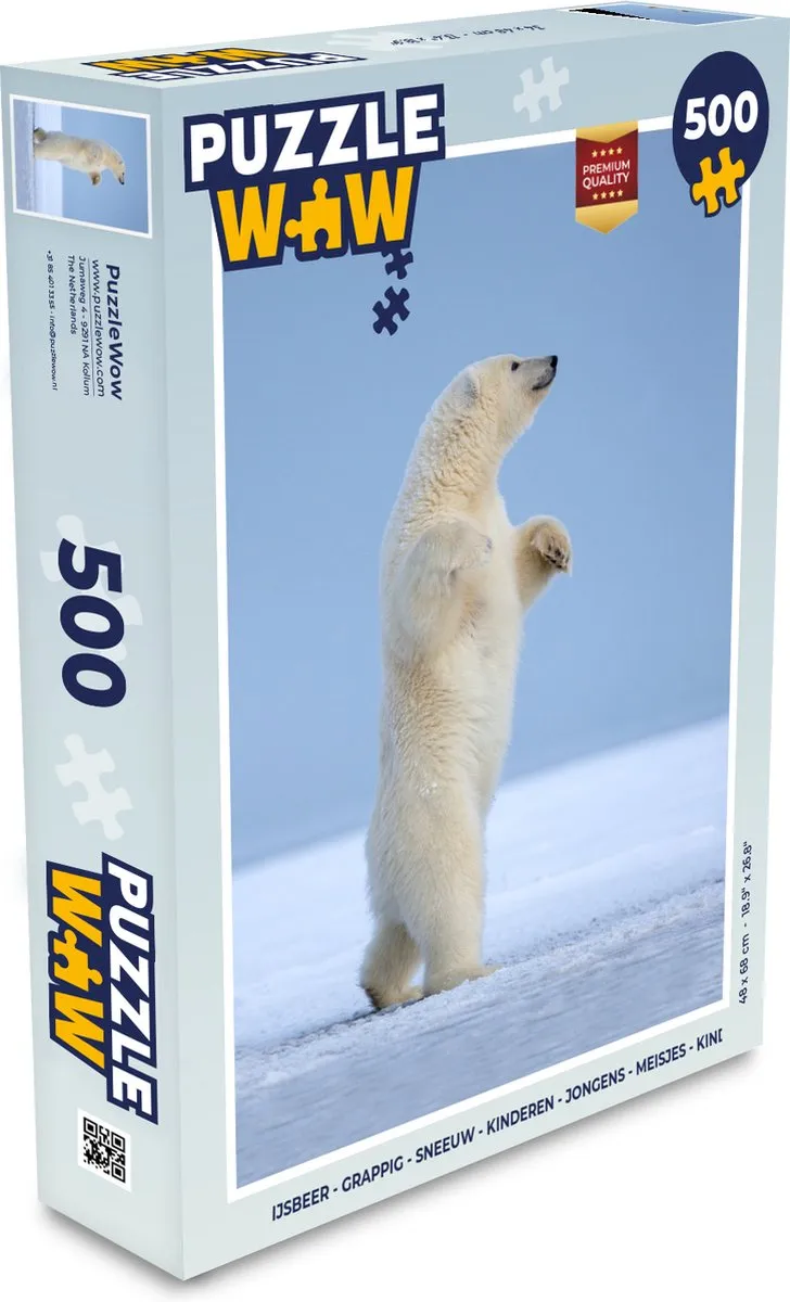 PuzzleWow IJsbeer Legpuzzel 500 Stuks - Multicolor