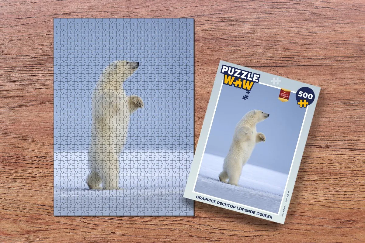 PuzzleWow IJsbeer Legpuzzel 500 Stuks - Multicolor