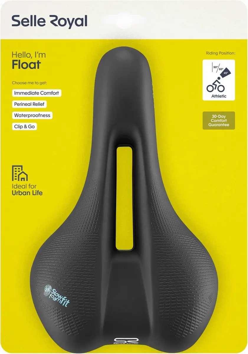 Selle Royal Float Athletic Zadel - 28 Inch - 5 Versnellingen - Zwart