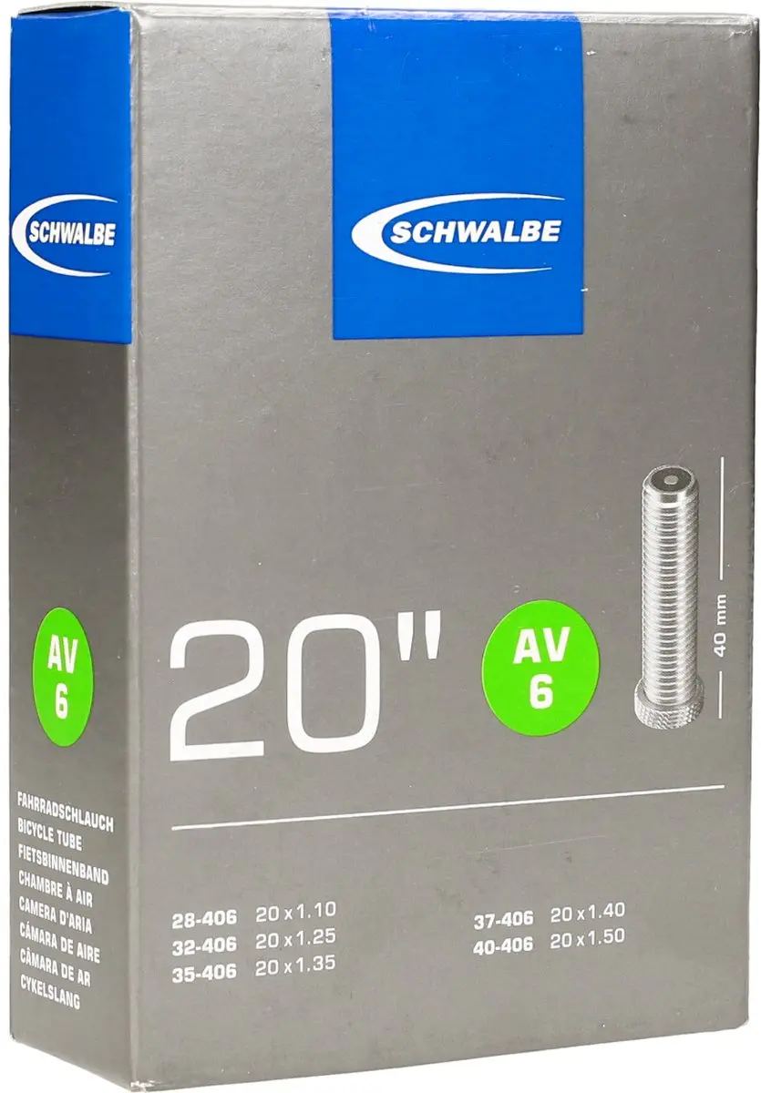 Schwalbe AV6 Binnenband 20x1.10-1.50 - Auto Ventiel