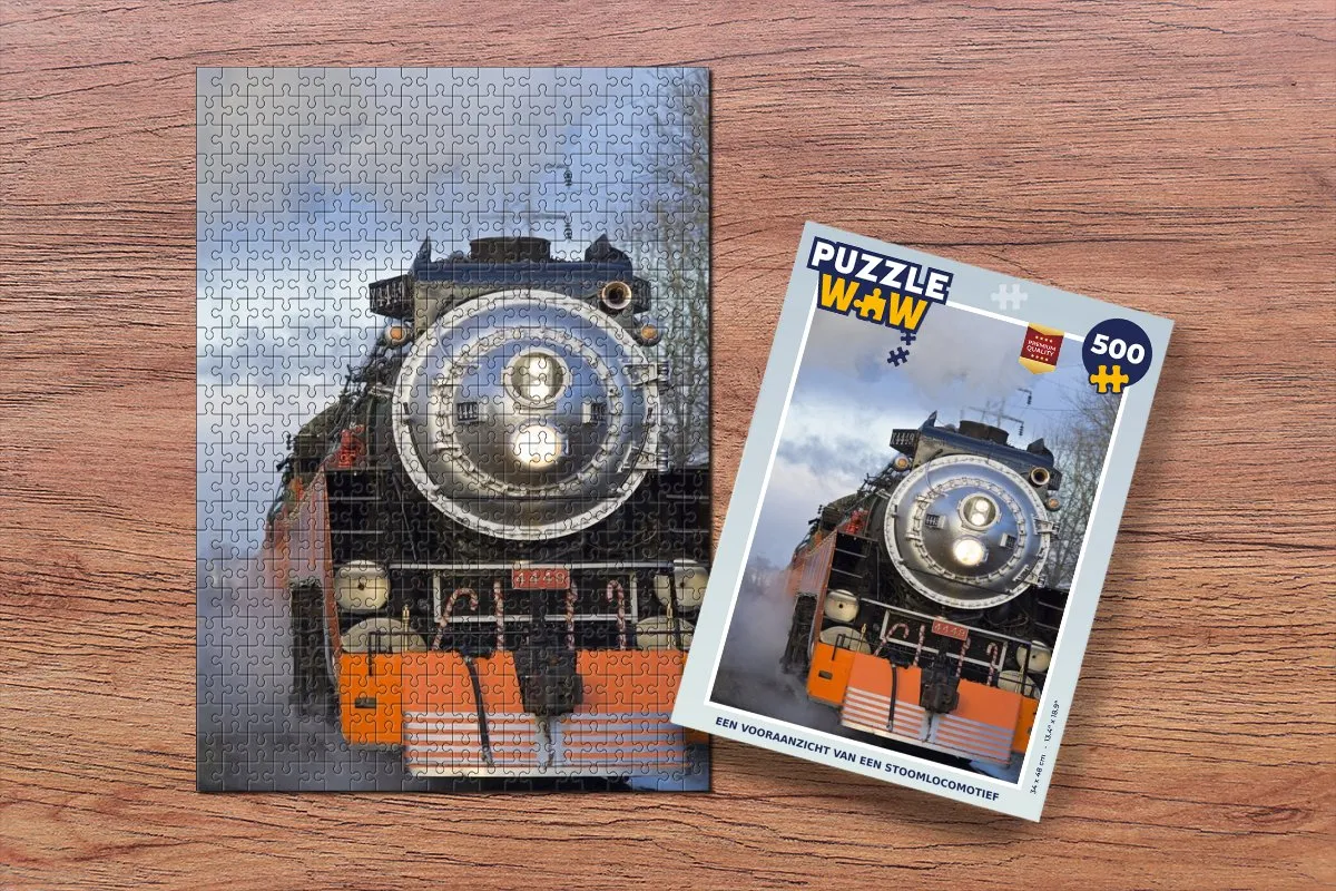 PuzzleWow Stoomlocomotief Legpuzzel 500 Stuks - Multicolor