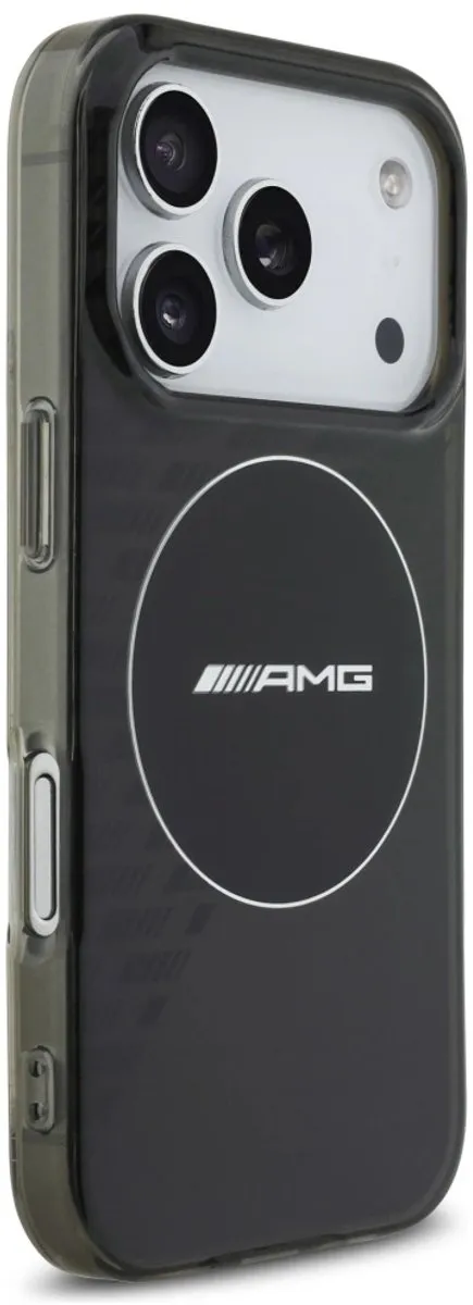 Mercedes AMG iPhone 17 Pro Hoesje - Dubbele Laag Transparant Gerookt - Zwart