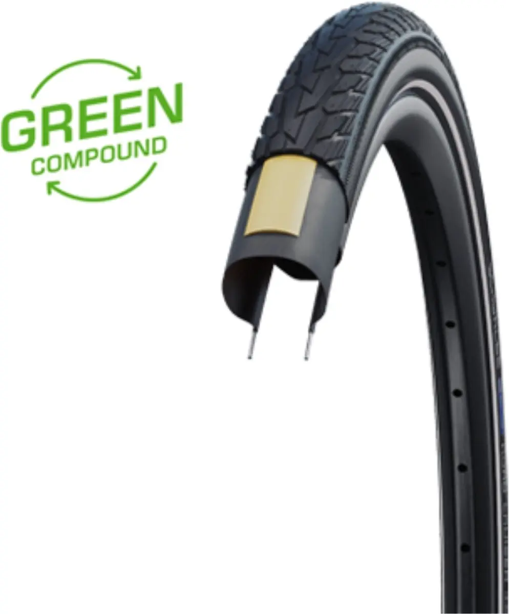 Schwalbe Road Cruiser K-Guard 28x1.4 Buitenband - Zwart met reflectie