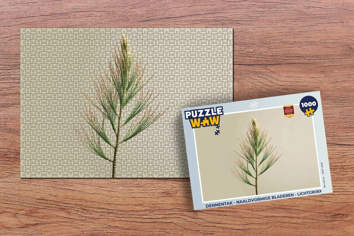 PuzzleWow Dennentak Legpuzzel 1000 Stuks - Lichtgroen