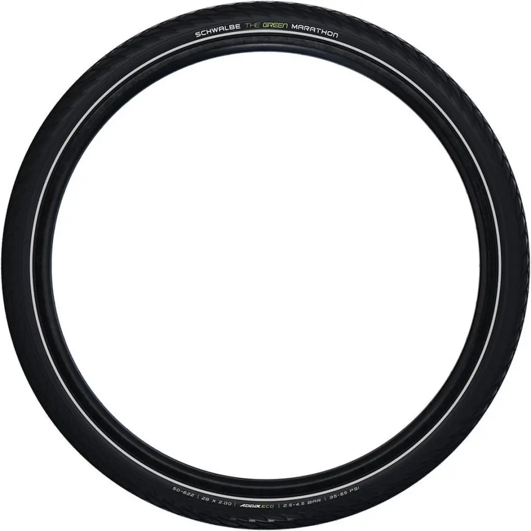 Schwalbe Green Marathon 26x1.75 Buitenband - Zwart met reflectie