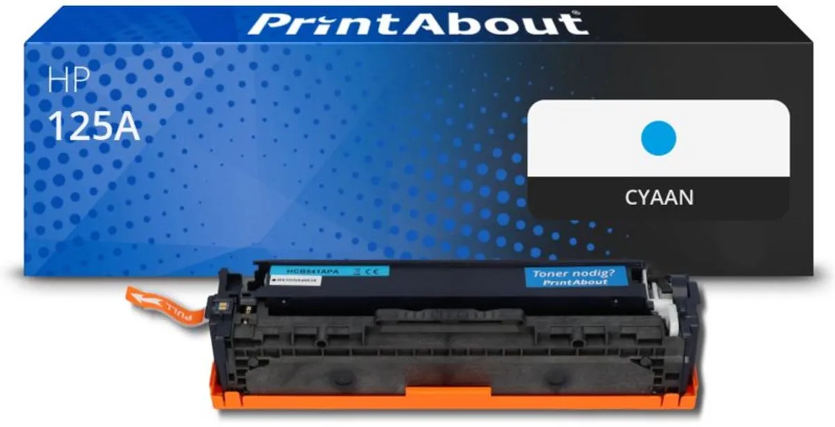 PrintAbout Huismerk HP 125A CB541A Tonercartridge Cyaan