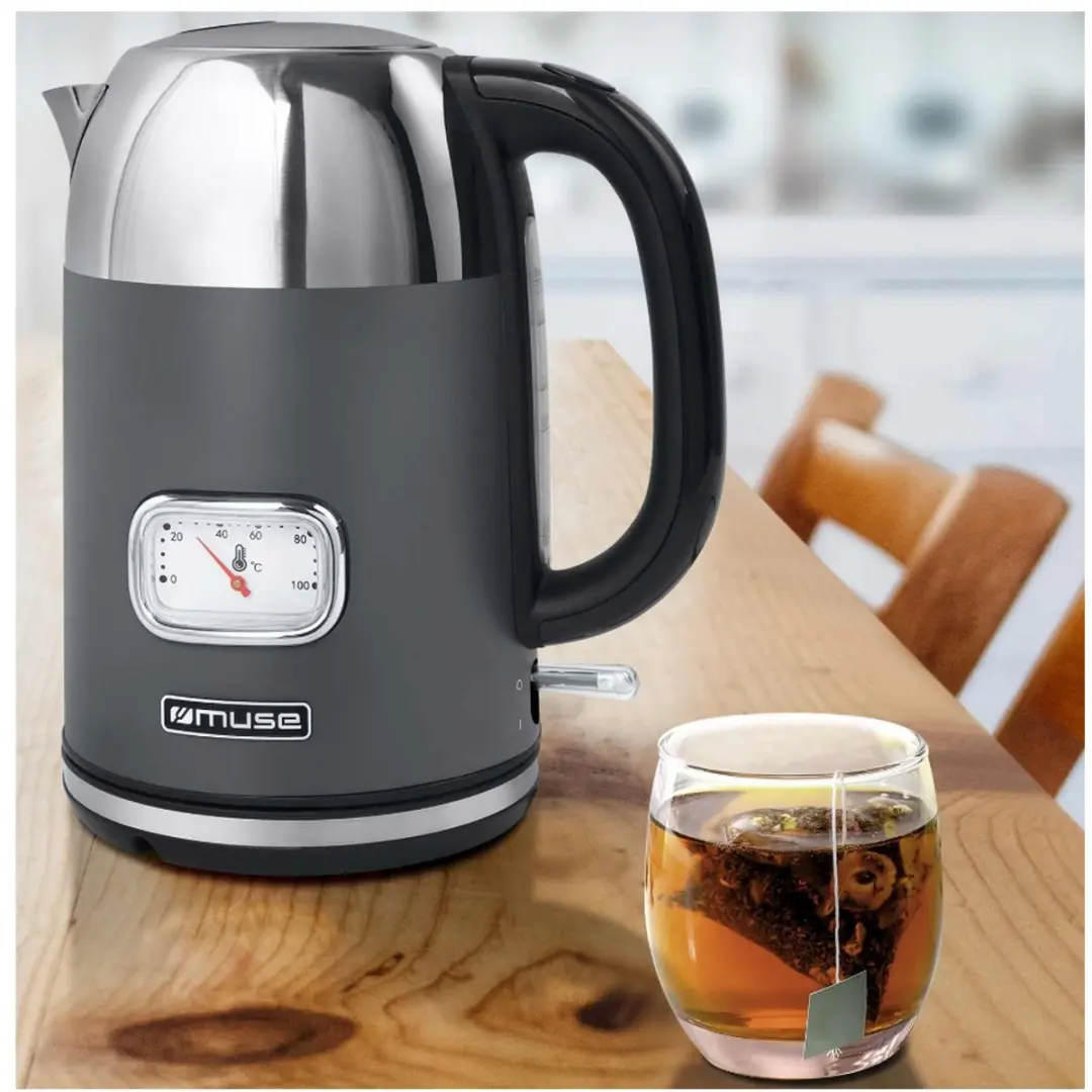 Muse MS-020DG Elektrische Waterkoker 1,7L - Antraciet - afbeelding 4 van 6