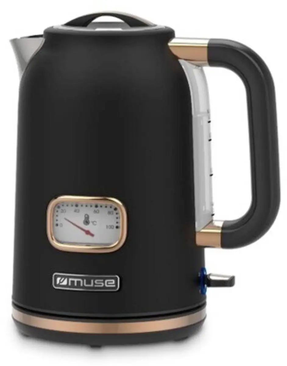 Muse MS-030BC Elektrische Waterkoker 1,7L - 2200W - Zwart/Messing - afbeelding 5 van 5
