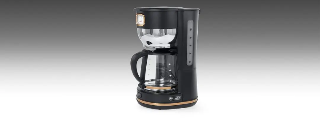 Muse MS-220BC Filterkoffiezetapparaat 1,4L - 10 Kopjes - Zwart/Messing - afbeelding 4 van 6