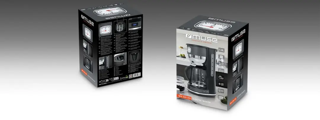 Muse MS-220DG Filterkoffiezetapparaat 1,4L - Antraciet - afbeelding 3 van 6