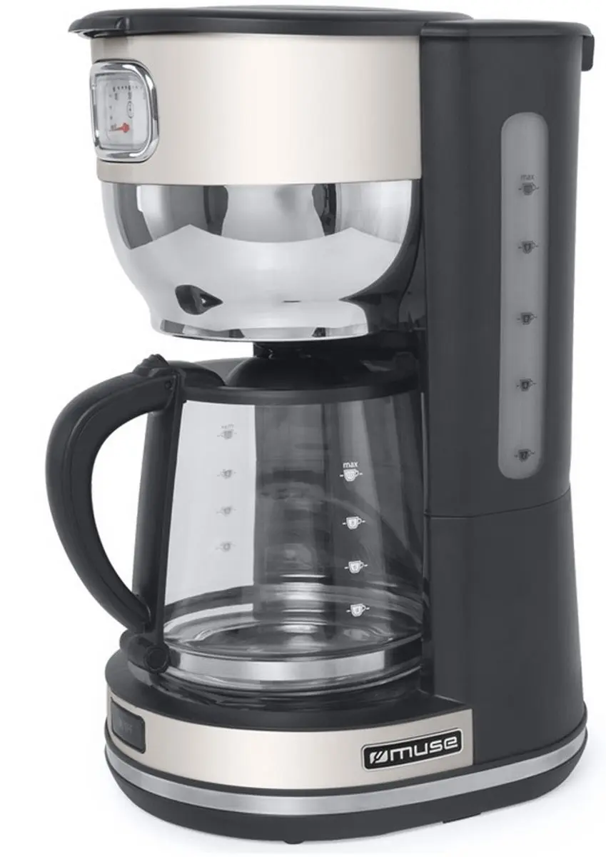 Muse MS-220SC Filterkoffiezetapparaat 1,4L - Antraciet/Creme - afbeelding 5 van 6