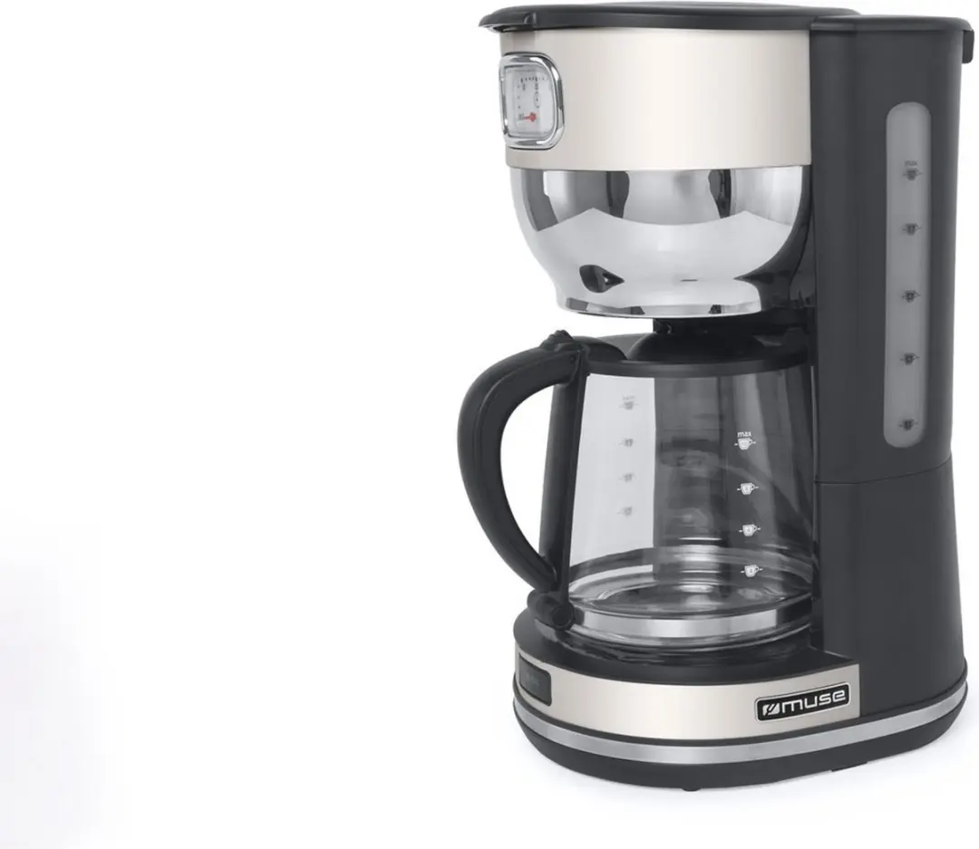Muse MS-220SC Filterkoffiezetapparaat 1,4L - Antraciet/Creme - afbeelding 2 van 6