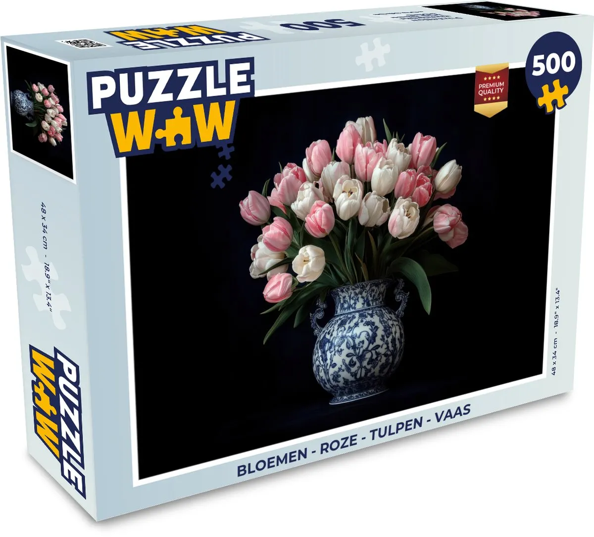 PuzzleWow Bloemen Roze Legpuzzel 500 Stuks - Tulpen