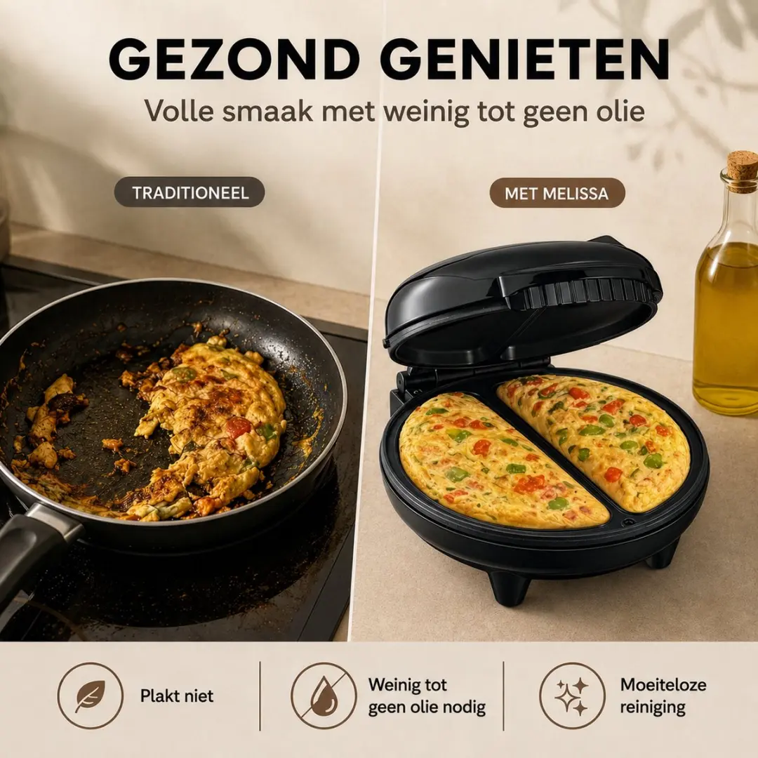 Melissa Omeletmaker 16250086 - 750W - Zwart