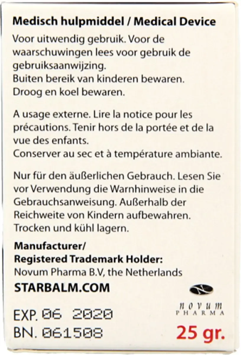 Star Balm Wit Spierbalsem 25g
