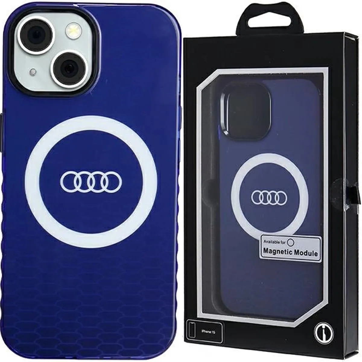 Audi IML Big Logo Hoesje - iPhone 15 Plus - Blauw - afbeelding 6 van 6
