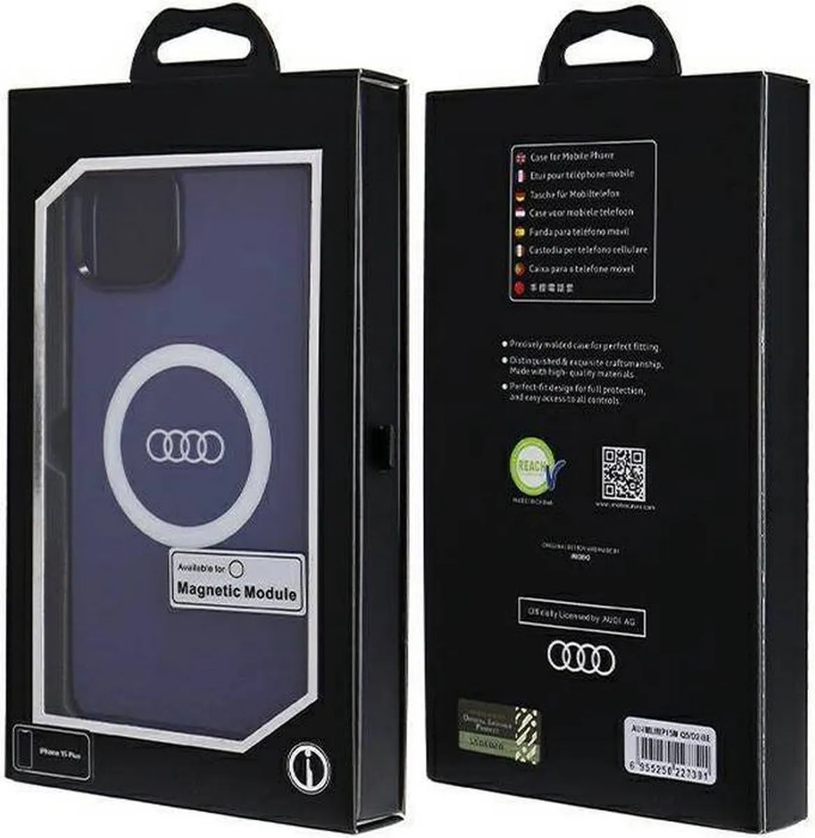 Audi IML Big Logo Hoesje - iPhone 15 Plus - Blauw