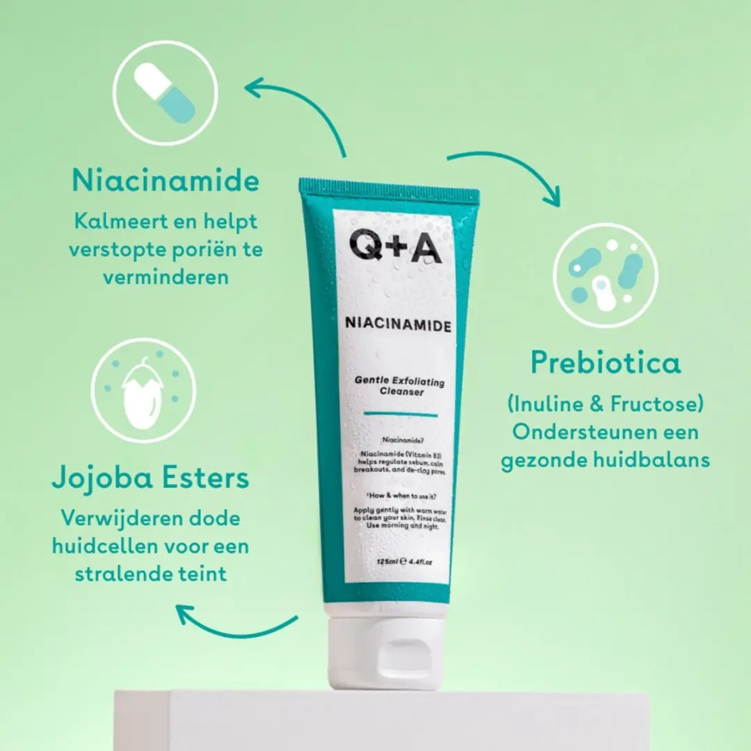 Q+A Niacinamide Exfoliating Cleanser 125ml