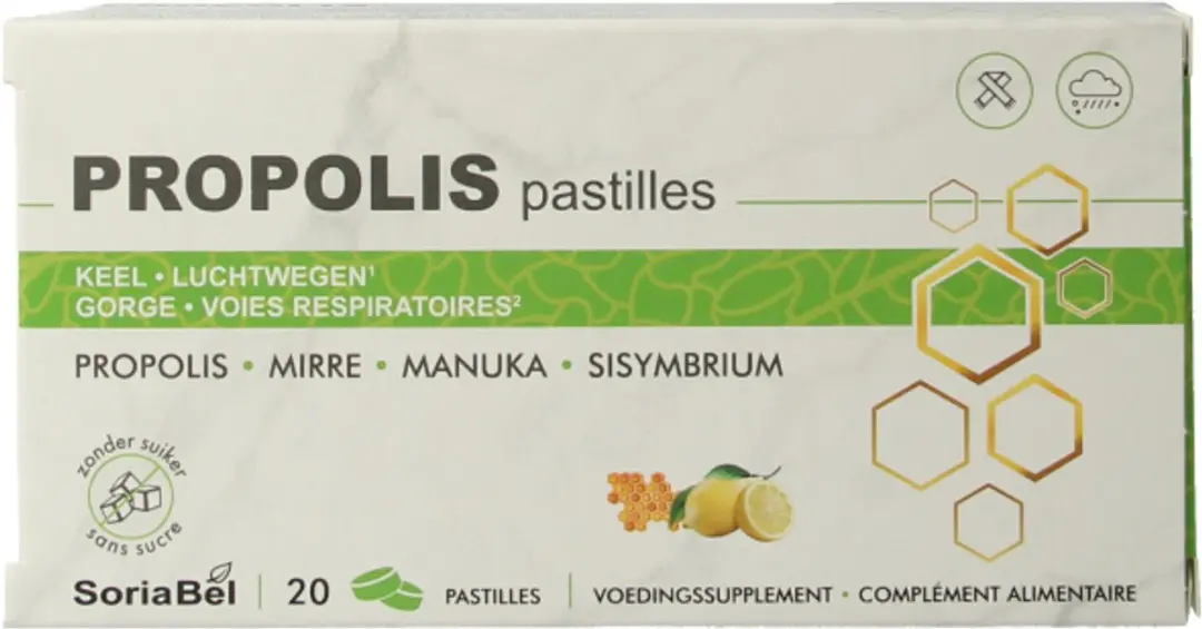 Soria Natural Propolis Pastilles 20 Stuks