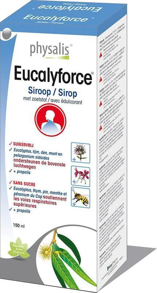 Physalis Eucalyforce Siroop Suikervrij 150ml