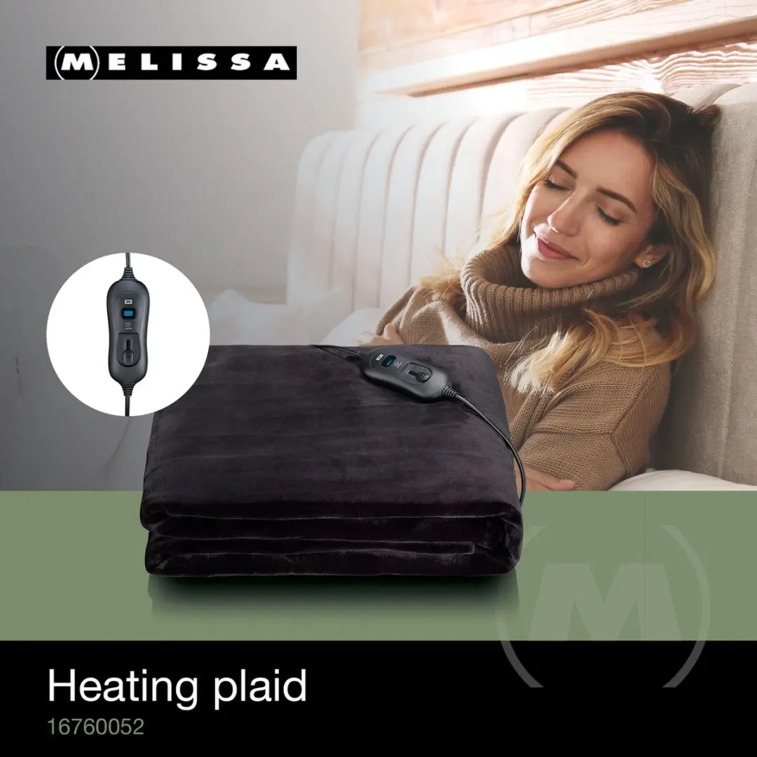 Melissa Elektrische Deken 180x130cm - 120W - Zwart - afbeelding 2 van 5