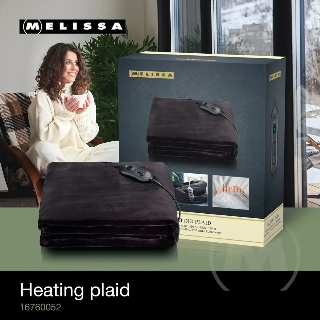 Melissa Elektrische Deken 180x130cm - 120W - Zwart - afbeelding 3 van 5