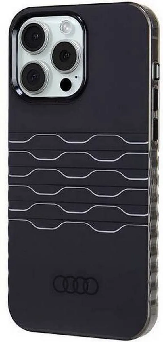 Audi IML Grille Pattern Back Case - iPhone 15 Pro - Zwart - afbeelding 6 van 6