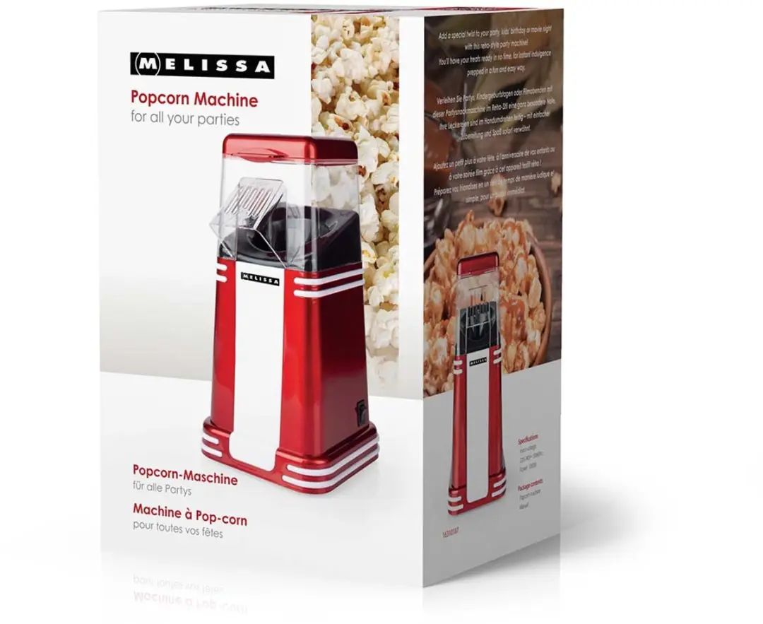 Melissa Popcornmaker 1200W - 16310187 Rood/Wit