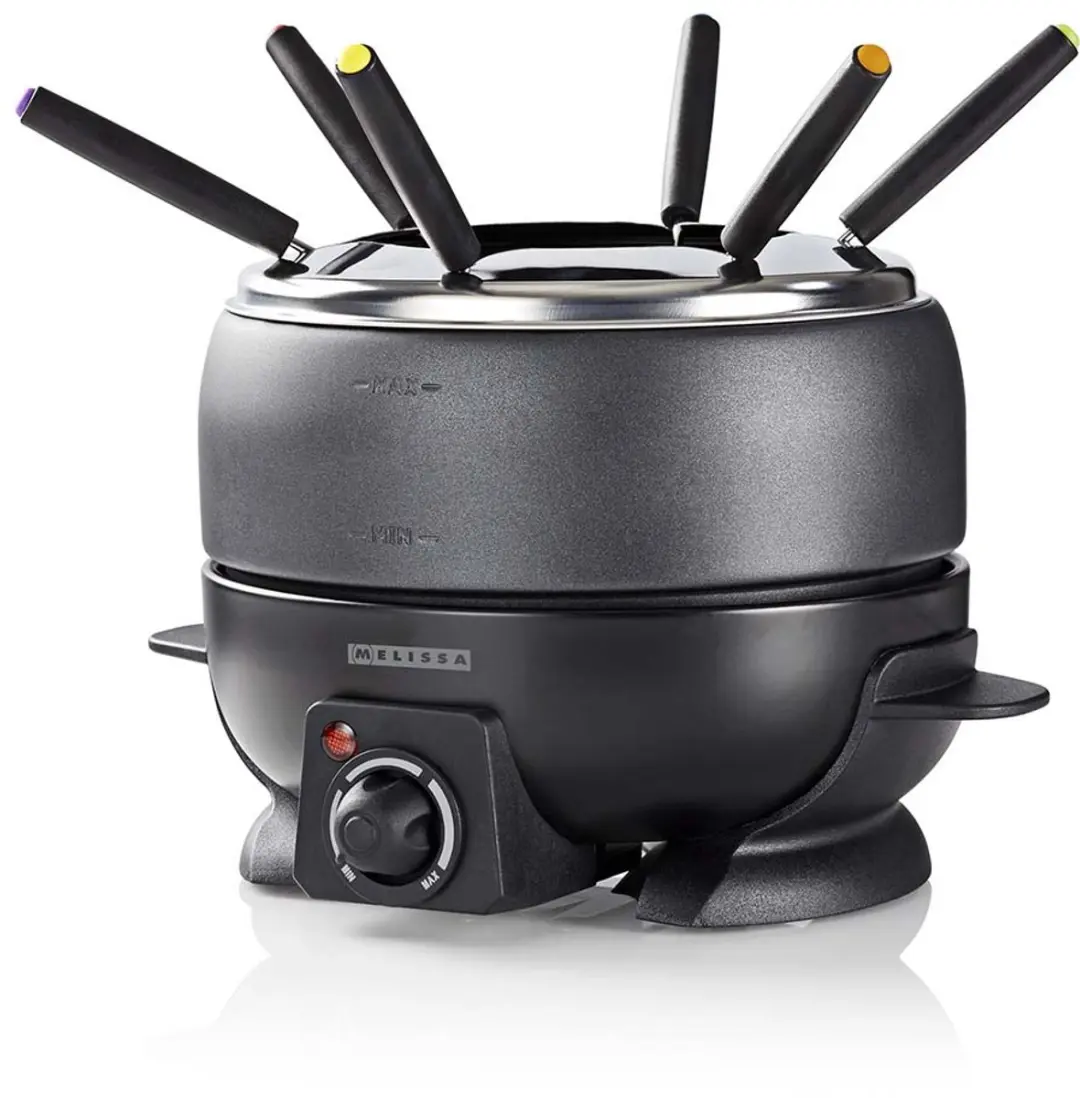 Melissa Elektrische Fondueset 800W 2.3L - 6 Personen - Zwart