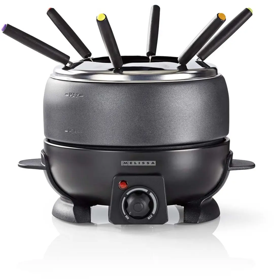 Melissa Elektrische Fondueset 800W 2.3L - 6 Personen - Zwart