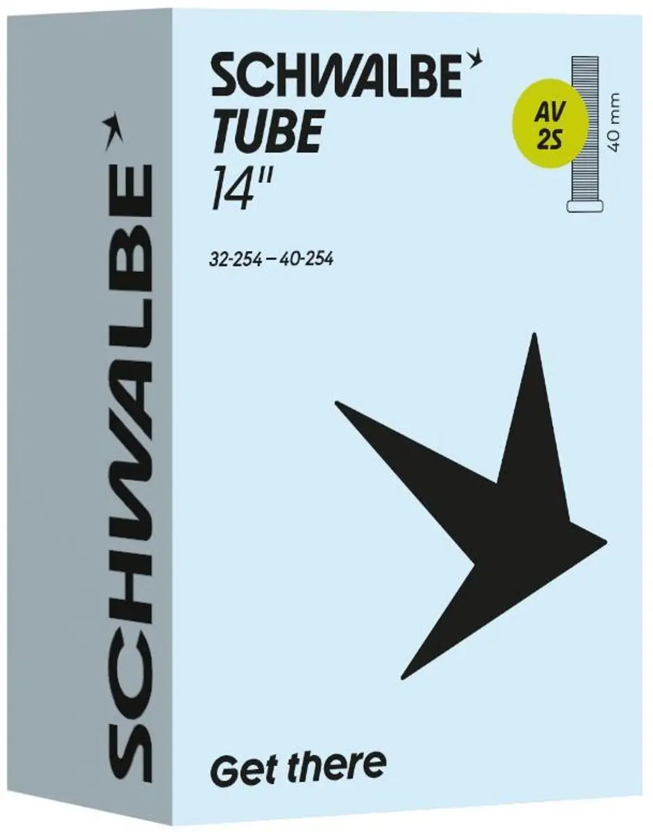Schwalbe binnenband AV2S 14 inch ETRTO 32/40-254 Auto/Schrader ventiel