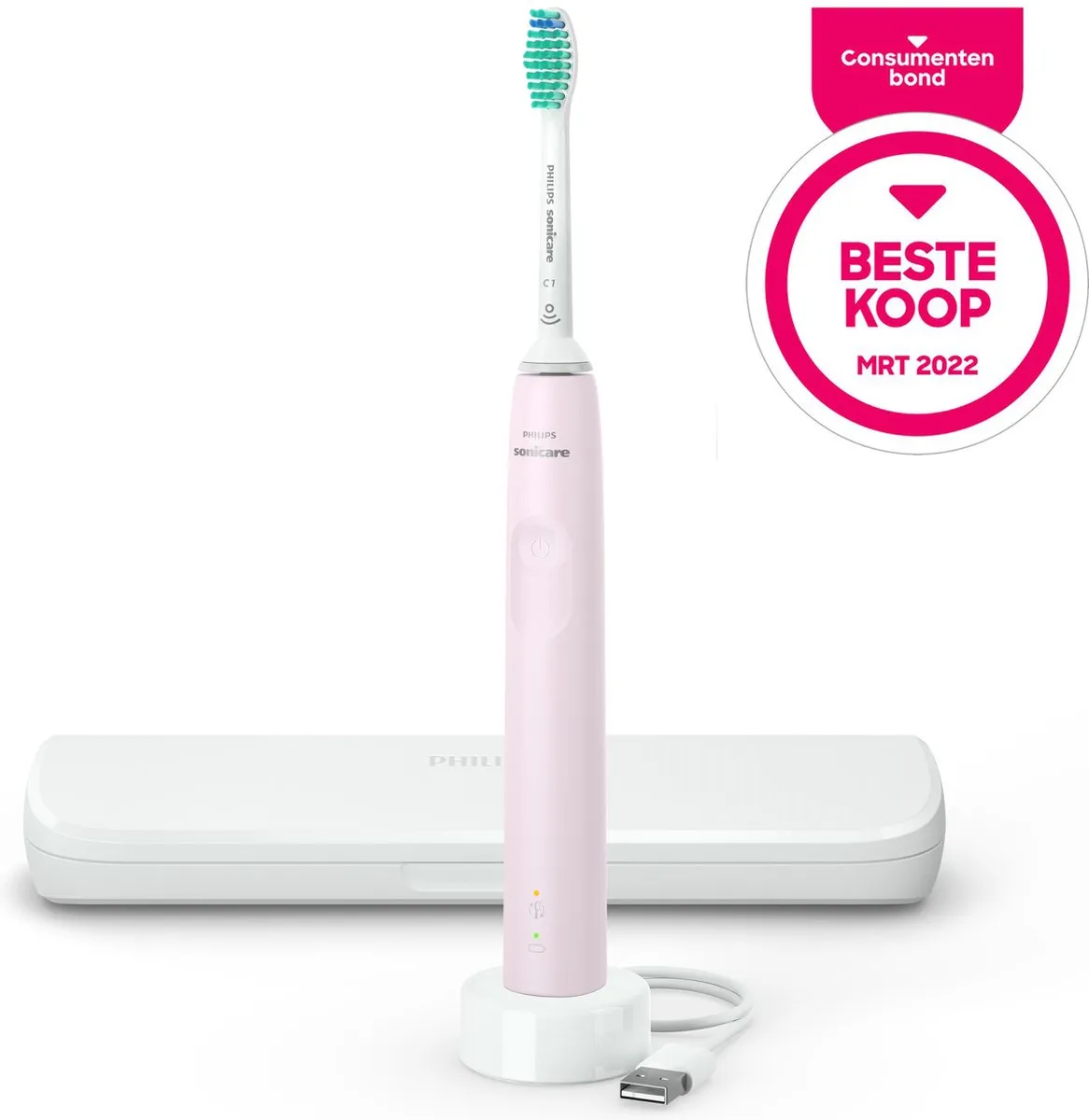Philips Sonicare Series 3100 HX3673/11 Elektrische Tandenborstel - Roze