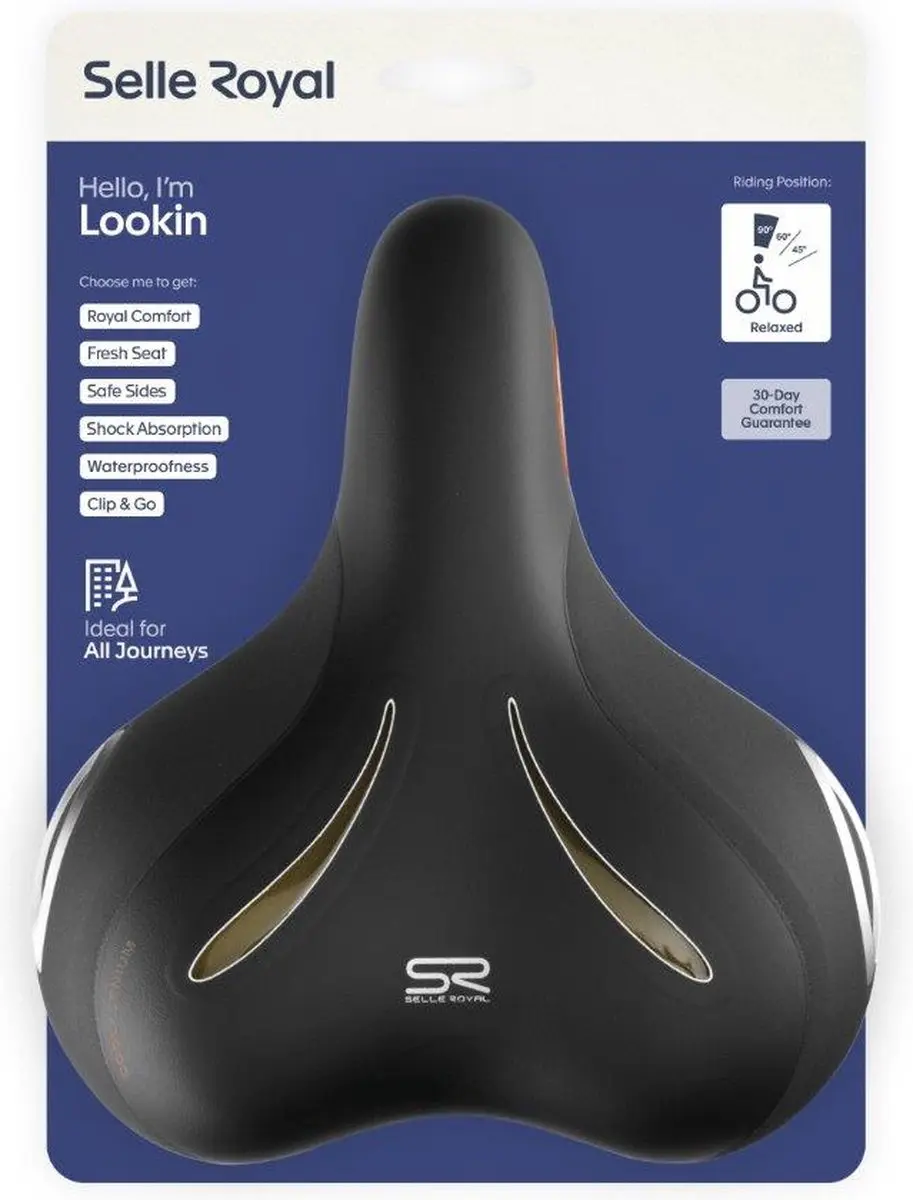 Selle Royal Lookin Relaxed Stracciatella Zadel - Zwart