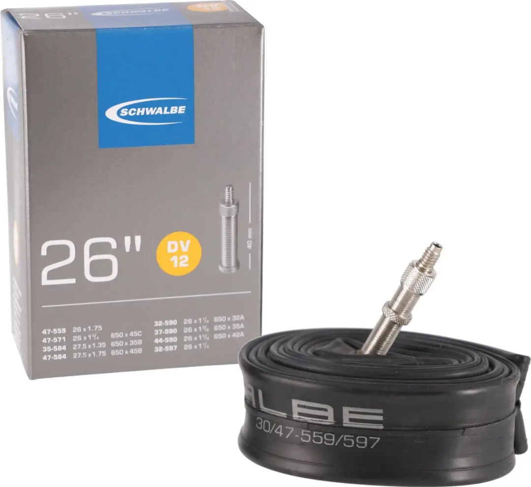 Schwalbe binnenband DV12 26 inch ETRTO 30/47-559/597 Hollands/Dunlop ventiel