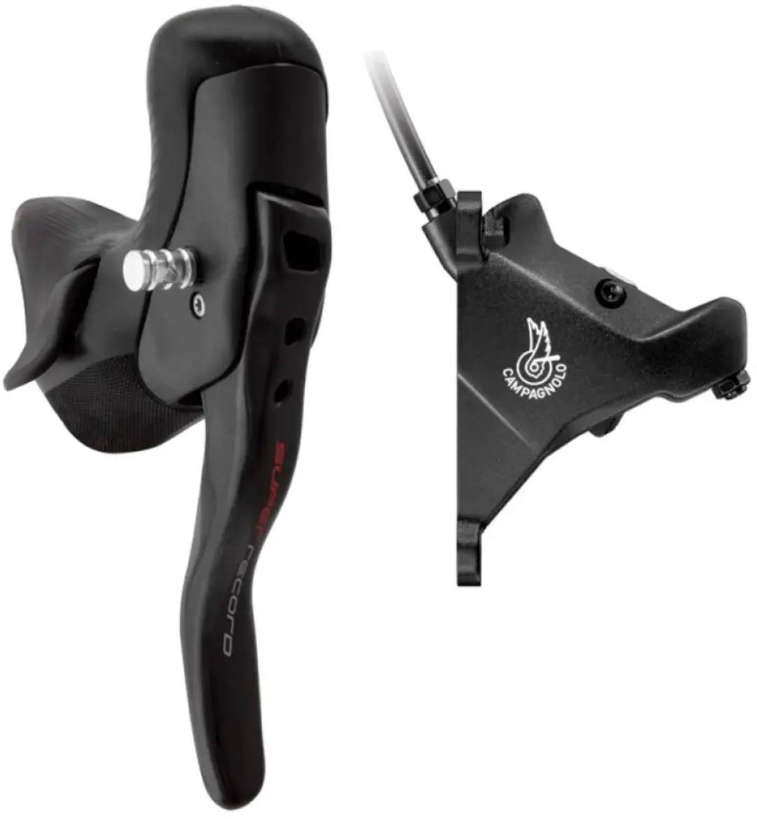 Campagnolo Super Record Hydraulic Eps 160 Mm Linker Remhendel Met Schakelaar Zwart 2s