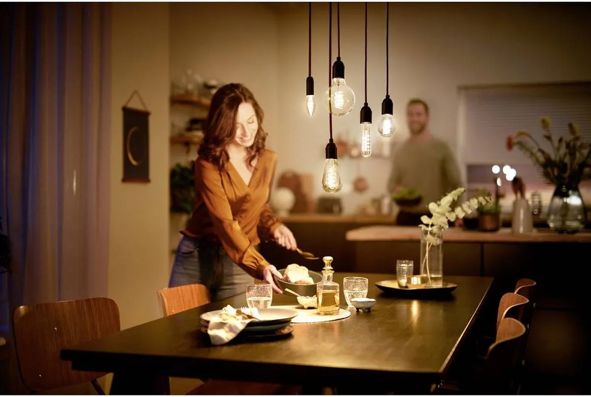 Philips Vintage LED E27 15W Extra Warmwit 1800K - Amber - afbeelding 6 van 6
