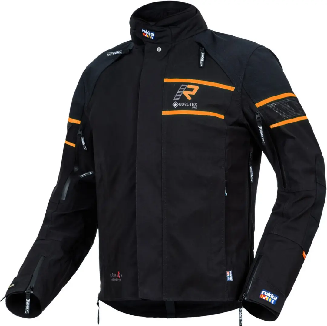 Rukka Rapto-R Zwart Oranje Textiele Motorjas