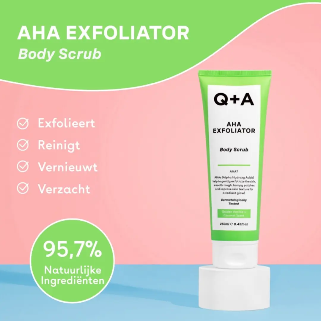 Q+A AHA Exfoliator Body Scrub 250ml