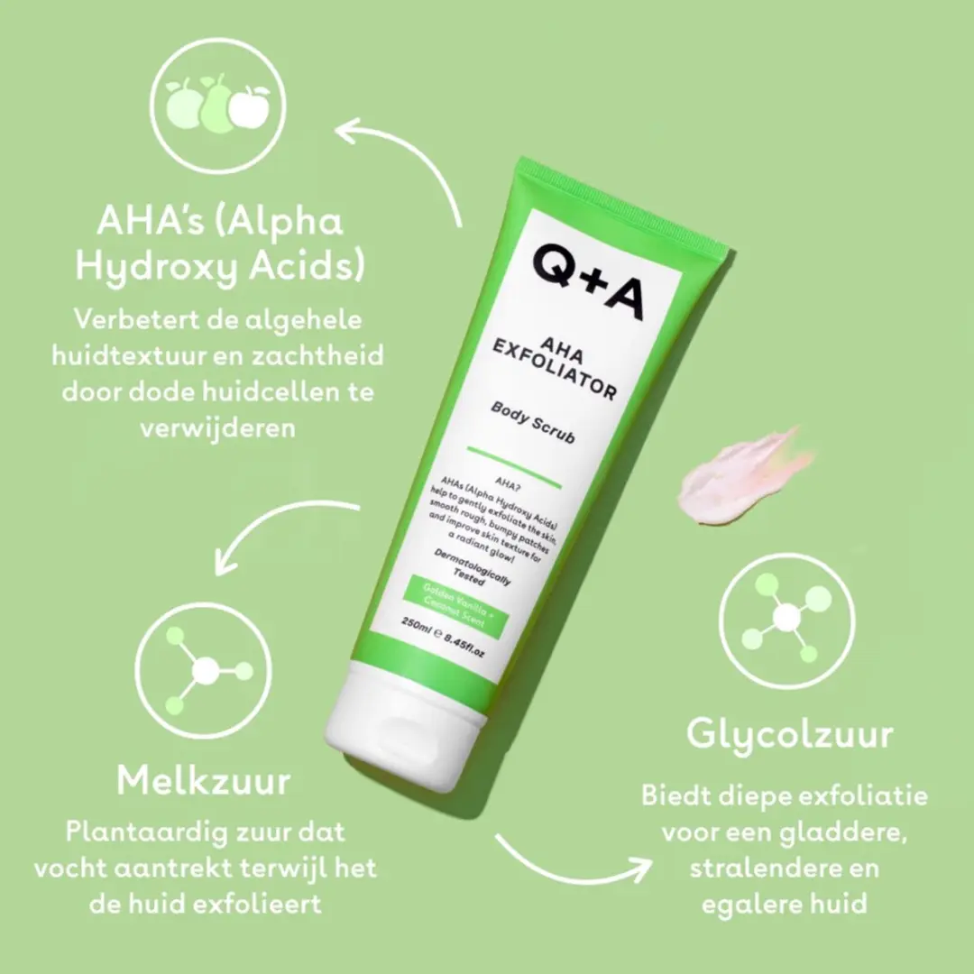 Q+A AHA Exfoliator Body Scrub 250ml