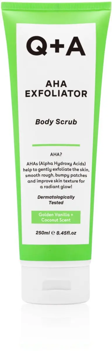 Q+A AHA Exfoliator Body Scrub 250ml