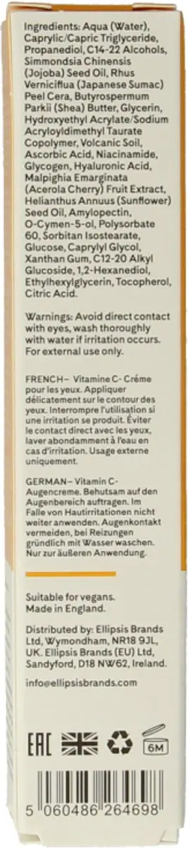 Q+A Vitamin C Oogcrème 15ml